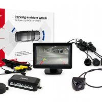 Система за паркиране парктроник 4 сензора,широкоъгълна камера,портативен монитор 4,3 инча, #11100527, снимка 1 - Аксесоари и консумативи - 35259295