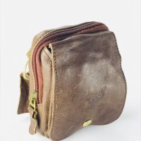 Чанта за кръст или през рамо (портфейл) Естествена Телешка кожа Ръчно, снимка 7 - Чанти - 26344642
