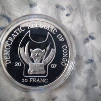 10 франка Конго 2007 Гепард, снимка 4 - Нумизматика и бонистика - 33423871