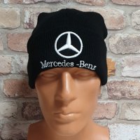 Нова зимна шапка на автомобилната марка Mercedes-Benz (Мерцедес) с подгъв, снимка 1 - Шапки - 43280121