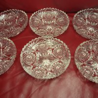 Кристални чинийки за ордьоври, мезета – 7 бр , снимка 1 - Чинии - 43542014