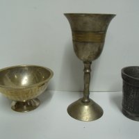 № 6968 лот - 5 броя стари метални чашки - различни видове , снимка 2 - Други ценни предмети - 40594309