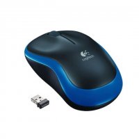 Мишка Безжична Logitech M185 Blue Mini 1000dpi Синя Wireless Optical Mouse, снимка 1 - Клавиатури и мишки - 11412870