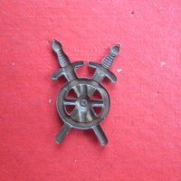 Старинен армейски бронзов знак, снимка 4 - Колекции - 36586922