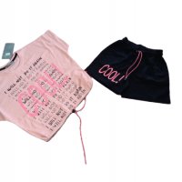 Комплект от две части за момиче в розово и черно, снимка 3 - Детски комплекти - 37810294