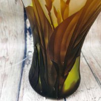 Стъклена ваза - Гале, снимка 5 - Вази - 43312813