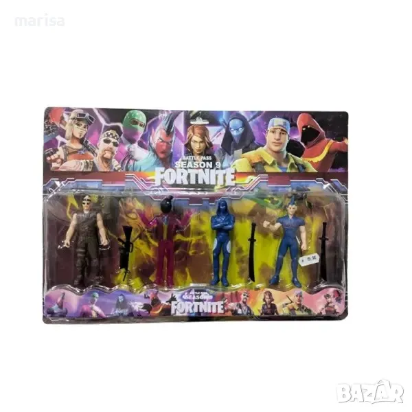 Комплект фигури Fortnite, фигурки Фортнайт, 4 броя, снимка 1