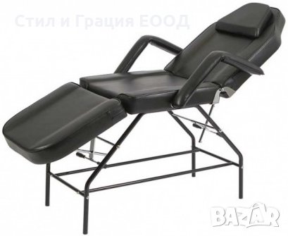 Фиксирана кушетка Mylo 185 x 63/83 x 75 см - черно/бяло, снимка 1