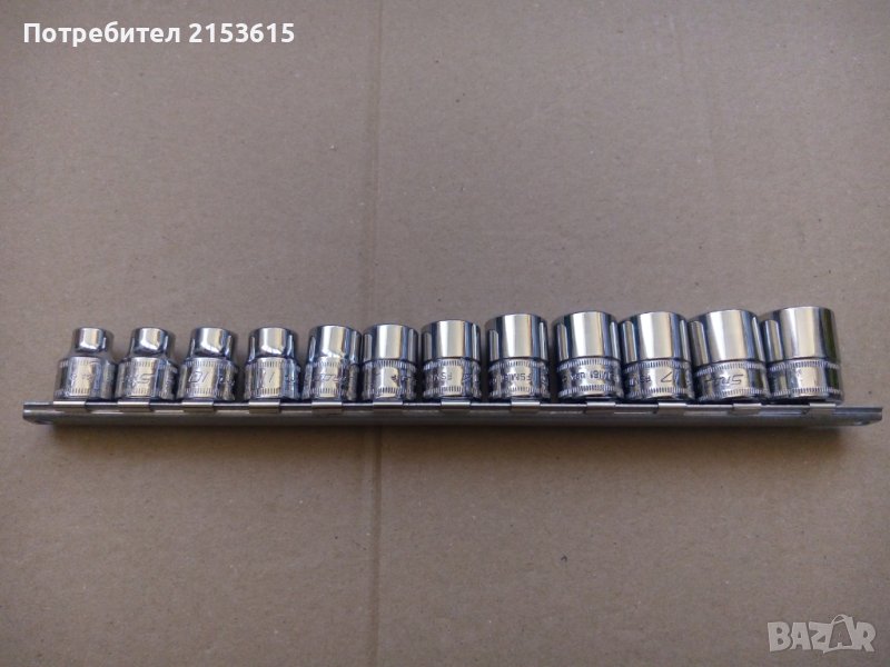 snap on 12 броя качествени  3/8 къси 6 стени камъни вложки FSM, снимка 1