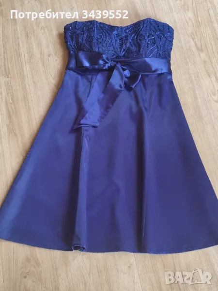 Дамска сатенена рокля, снимка 1