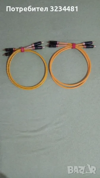 Продавам чифт маркови  интерконект кабели ръчна изработка !, снимка 1