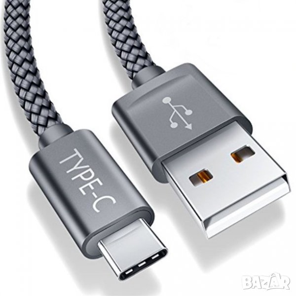 JSAUX USB A 3.0 към USB-C кабел за бързо зареждане, найлонова оплетка, 100 см, снимка 1