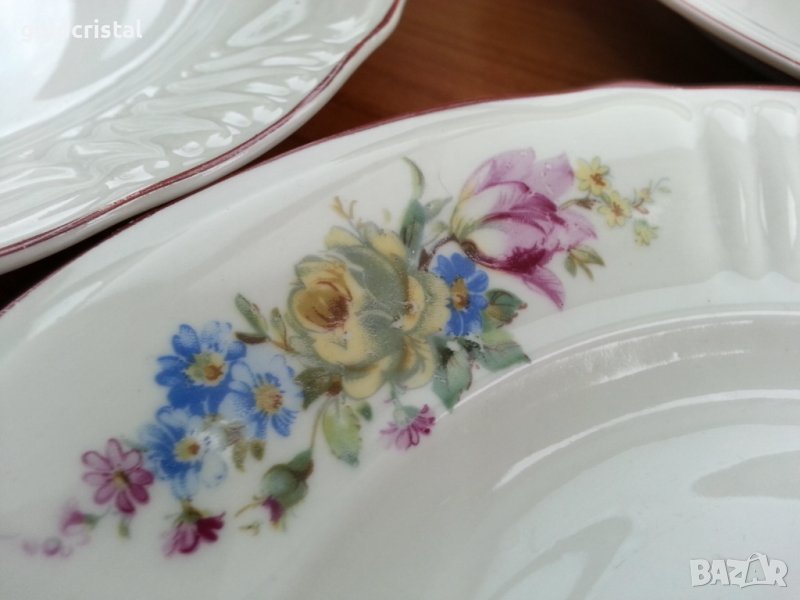 Стар български порцелан чинии дълбоки и плитки, снимка 1