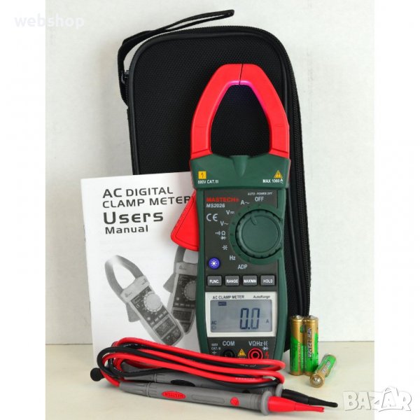 Амперклещи със зумер MASTECH MS2026 VAC/VDC | AAC | OHM | F | Hz, снимка 1