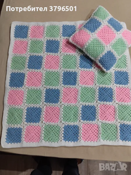 Бебешка пелена с възглавница , снимка 1