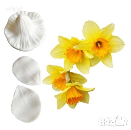 цвете цвят Нарцис силиконов молд вейнър вайнър украса декор фондан, снимка 1