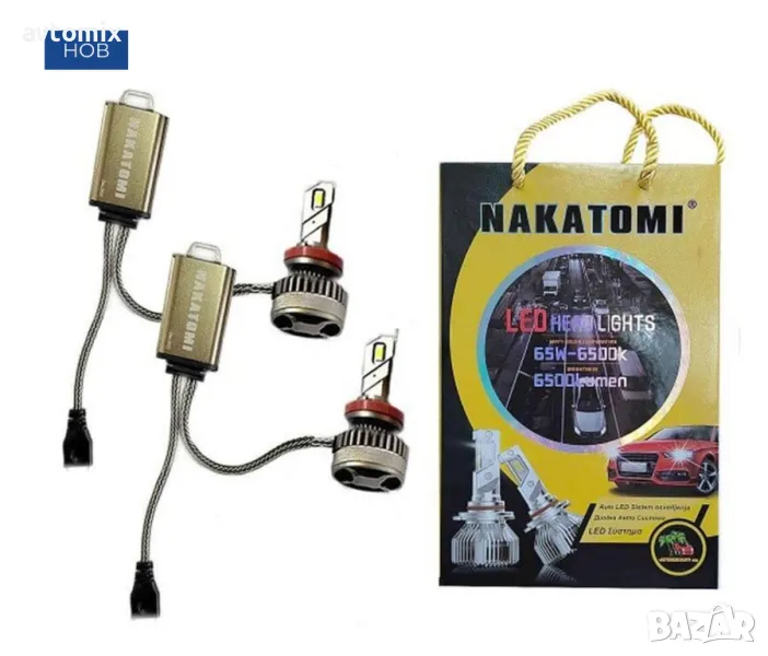 Nakamoto/Nakatomi H11/H8 H9 Диодна LED система CANBUS, 12-24V, 65W, 6500К, снимка 1
