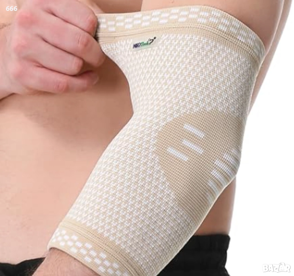 Еластична компресионна опора за лакът, изработена от дишащ и лек материал. , снимка 1