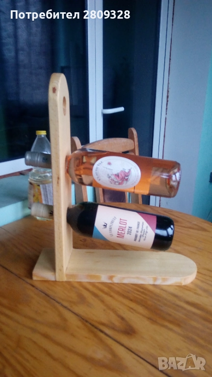 Стойка за 3 ботилки вино, снимка 1