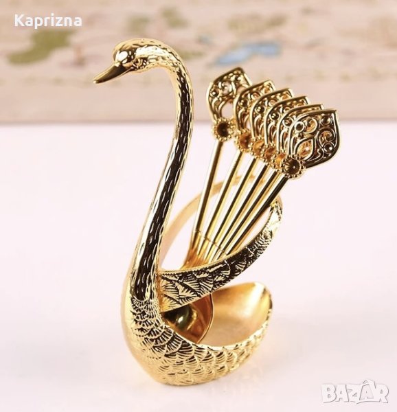 Поставка “Лебед” с 6 лъжички, снимка 1