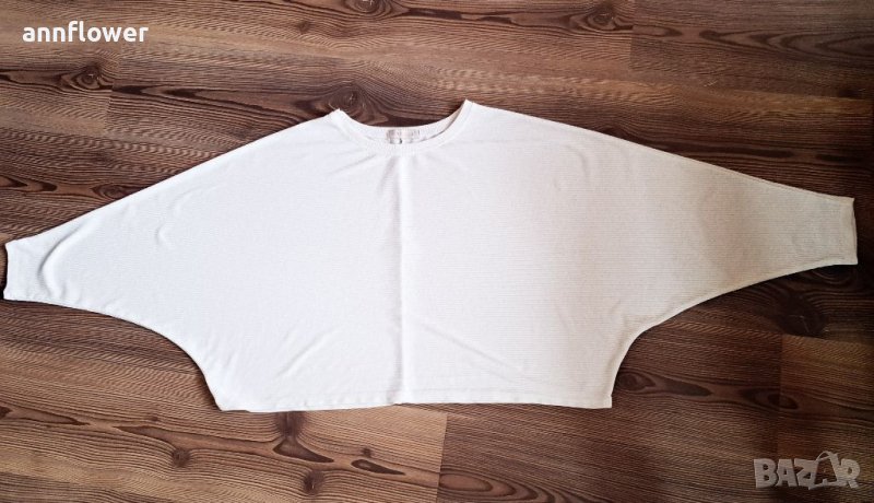 Къса блуза-топ бяла Voyelles M, снимка 1