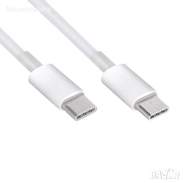 Type-C - Type-C , PD, 1m кабел / Бял / Баркод : 2401843, снимка 1