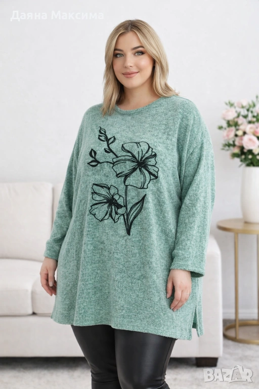 Топъл блузон 3ХЛ 💜 намаление 6 €, снимка 1