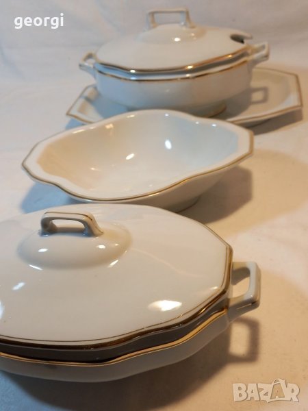 Порцеланов сет със златен кант чешки порцелан MCP Czechoslovakia , снимка 1