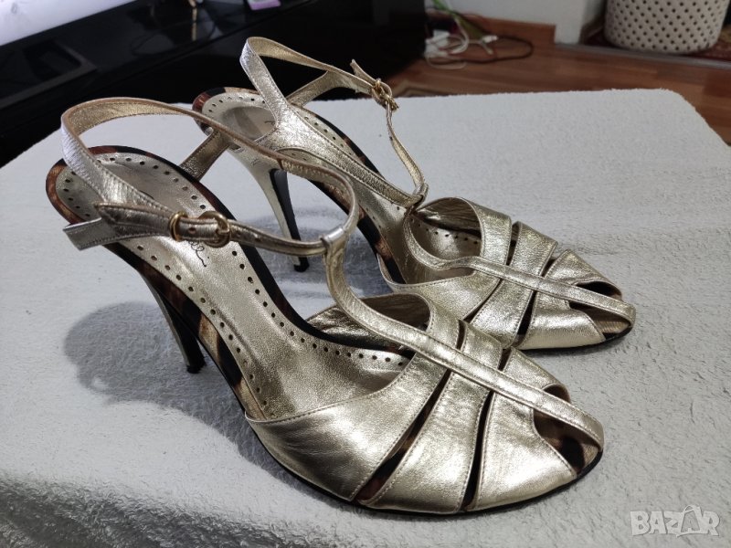 Дизайнерски кожени сандали Roberto Cavalli, снимка 1