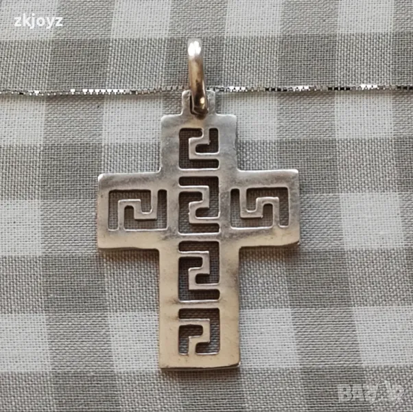 СРЕБЪРНА ВИСУЛКА- КРЪСТ ВЕРСАЧЕ 4.38 грама /ПРОБА 925, снимка 1