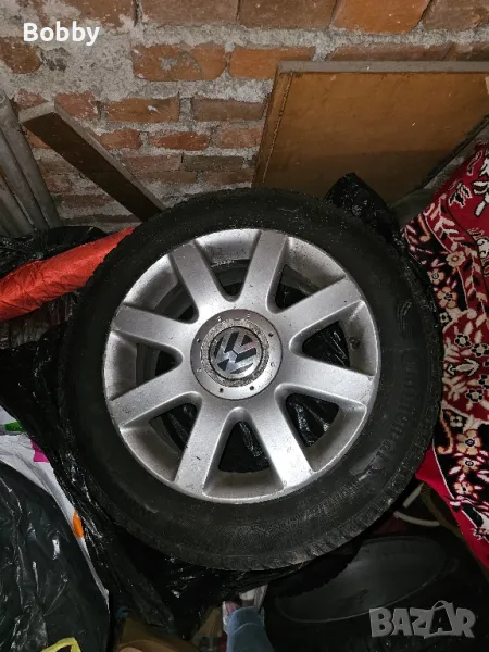 Оригинални алуминиеви лети джанти за Golf 5 + Зимни гуми Continental, снимка 1