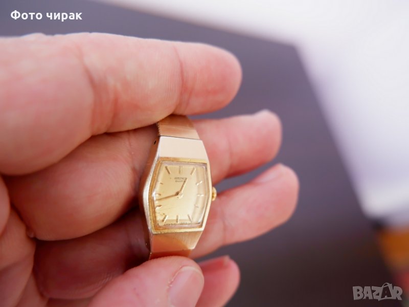 Позлатен дамски часовник Seiko, снимка 1