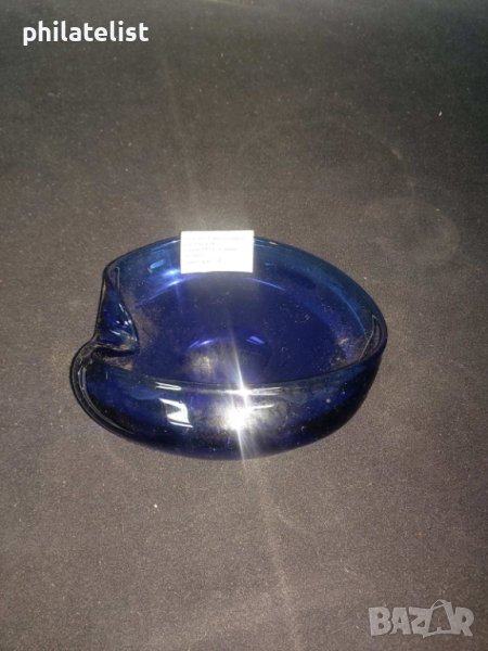 Пепелник - Синьо стъкло, снимка 1