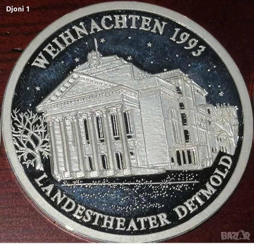 Сребърен Weihnachtstaler 1993, снимка 1