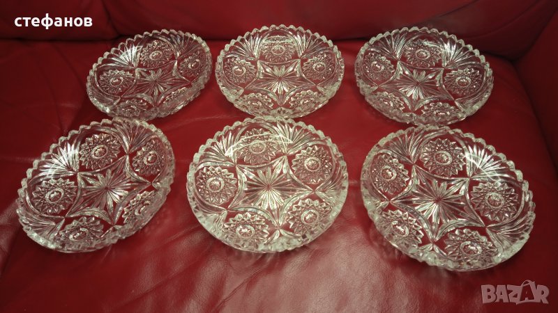 Кристални чинийки за ордьоври, мезета – 7 бр , снимка 1