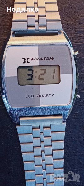 Винтидж ръчен lcd quartz Fountain,оригинал, снимка 1