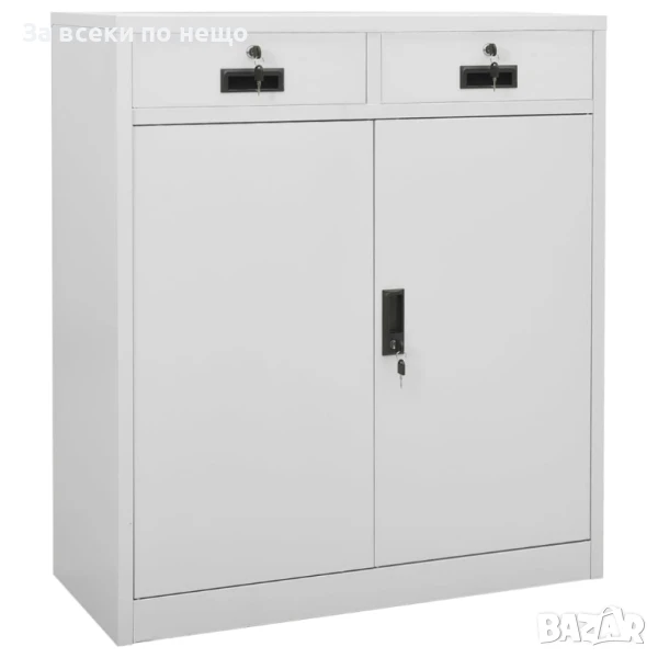 Офис шкаф, светлосив, 90x40x102 см, стомана Код P1060, снимка 1