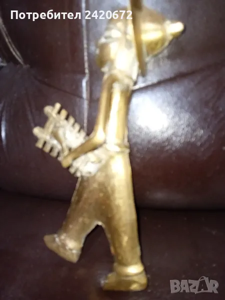 бронзов африкански  музикант, снимка 1