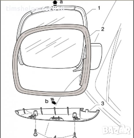 Рамка за външно огледало за VW Transporter 2003-2009, Caddy 2004-2020, снимка 3 - Части - 23940161