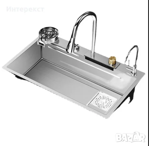 Висококачествена мултифункционална кухненска мивка в цвят инокс, снимка 3 - Други - 49311510