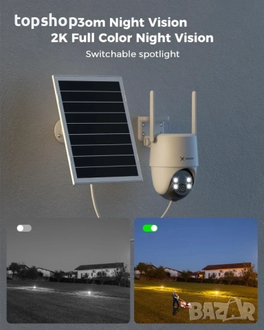 Чисто нова тествана соларна камера с вградена сим карта COCOCAM ZY-G6 24/7 без нужда от интернет..., снимка 8 - Комплекти за видеонаблюдение - 51637828