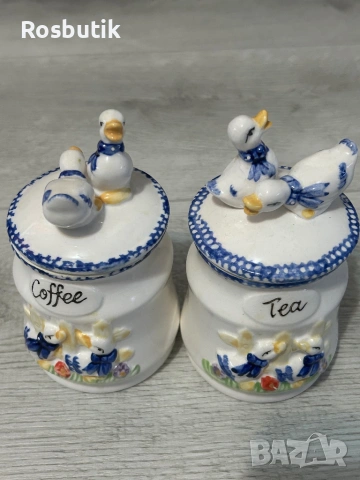 Старинни порцеланови бурканчета за чай и кафе , снимка 6 - Сервизи - 53347635