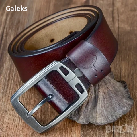 Мъжки, Стилни и спортни кожени колани COWATHER* Кафяви и Черни /Естест. кожа!, снимка 12 - Колани - 49757147