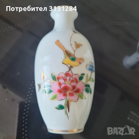 Ваза мини рьчно лисуване Китай 50-е, снимка 3 - Вази - 51021795