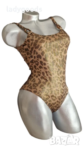 -20% ! Цял,дамски бански костюм-леопард с блясък.Два цвята.