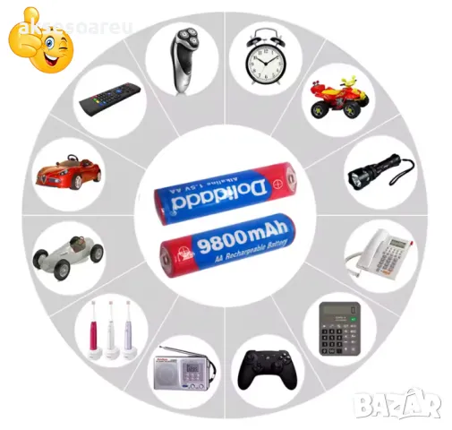 8 бр. нови бързо зареждащи се акумулаторни батерии с високо качество 9800 mAh 1.5 V батерия за фенер, снимка 12 - Батерии, зарядни - 48979760