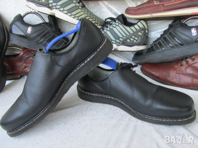 КАТО НОВИ 43 - 44, Vintage Hiking Shoes, Skywalk original, Black Leather, Bavarian, Das Beste, Mens, снимка 12 - Ежедневни обувки - 37606098