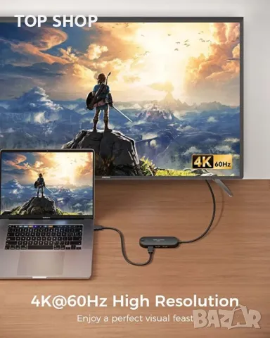 HDMI превключвател 4K@60Hz【Надграден】3 в 1 изходен HDMI сплитер, снимка 6 - Друга електроника - 48791951