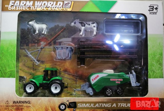 Игрален комплект Farm World - Ферма с трактор и животни