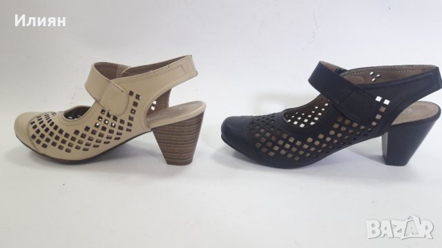 дамски обувки модел 113270 бежови и черни-Летни, снимка 3 - Дамски ежедневни обувки - 32901872